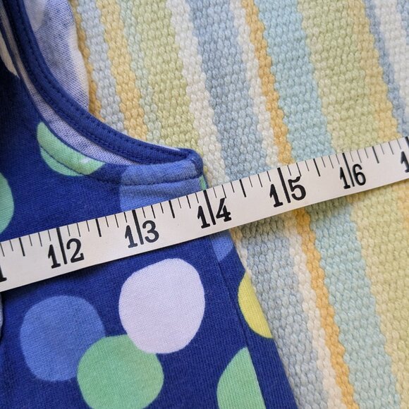 Gymboree Blue knit polka dot dress size Medium - Picture 6 of 9